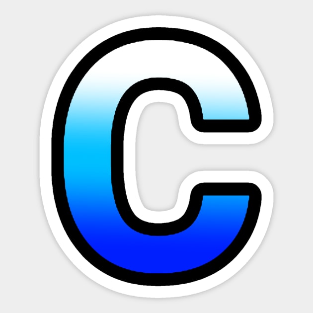 Blue Letter C Sticker by JennaBunnies